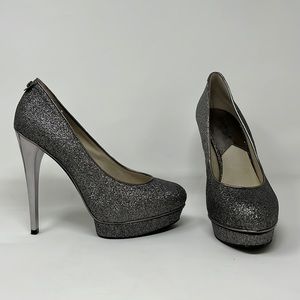 Michael Kors size 7 sparkly platform dressy 4 inch heels